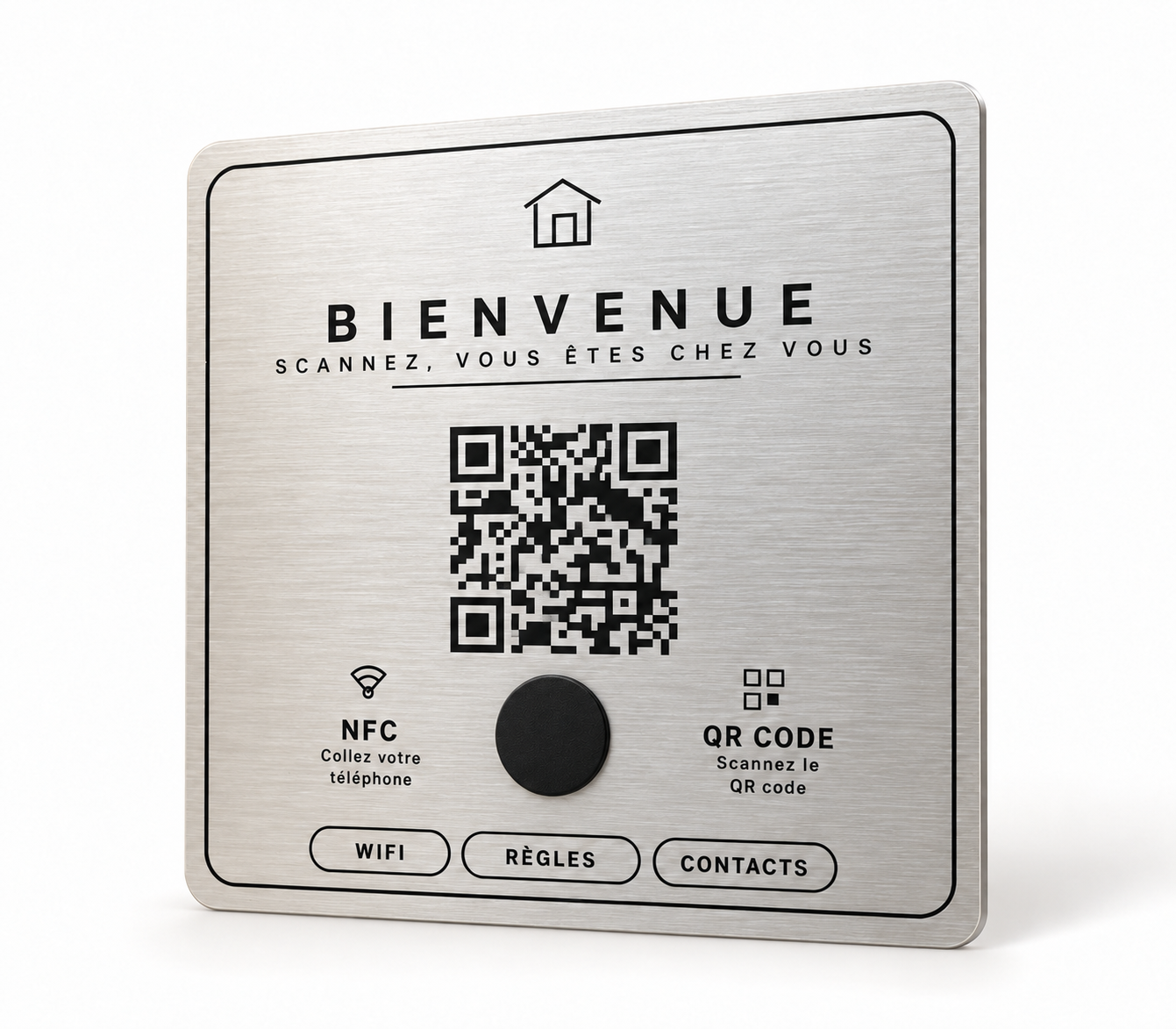 Plaque Hoteya Argent brossé